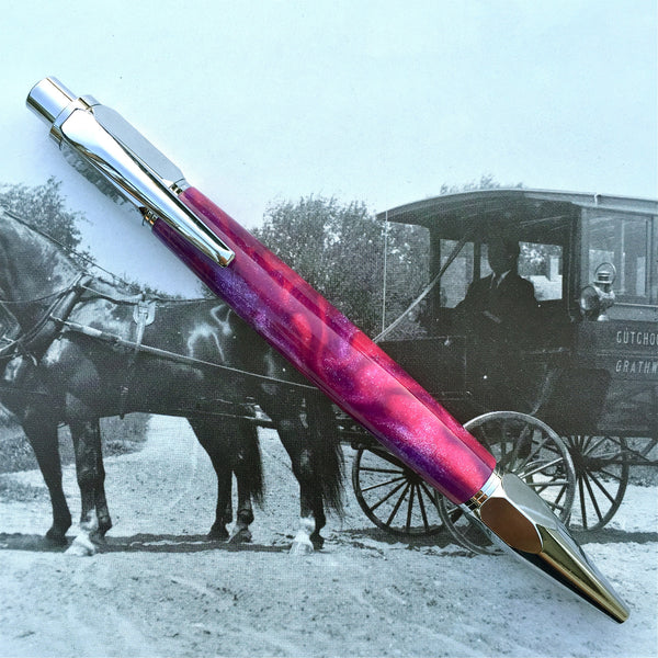 Faceted Purple Click Pen