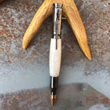 Deer Antler Barrel Gun Metal Bolt Action Pen