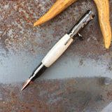 Deer Antler Barrel Gun Metal Bolt Action Pen