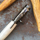 Deer Antler Barrel Gun Metal Bolt Action Pen