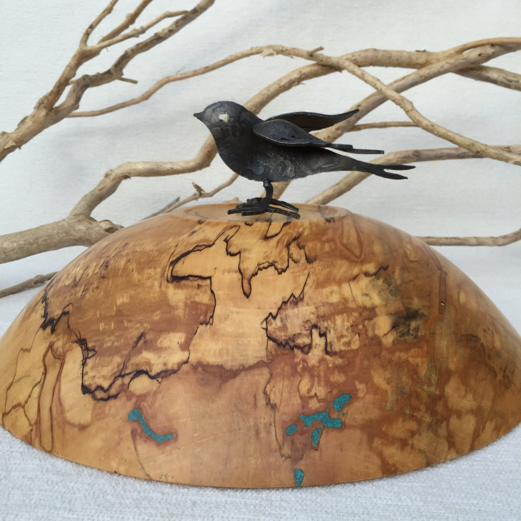 Large Maple with Turquoise Bowl