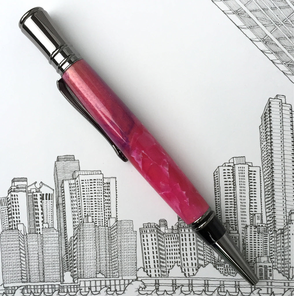 Executive Plum Pink Crystal Pen